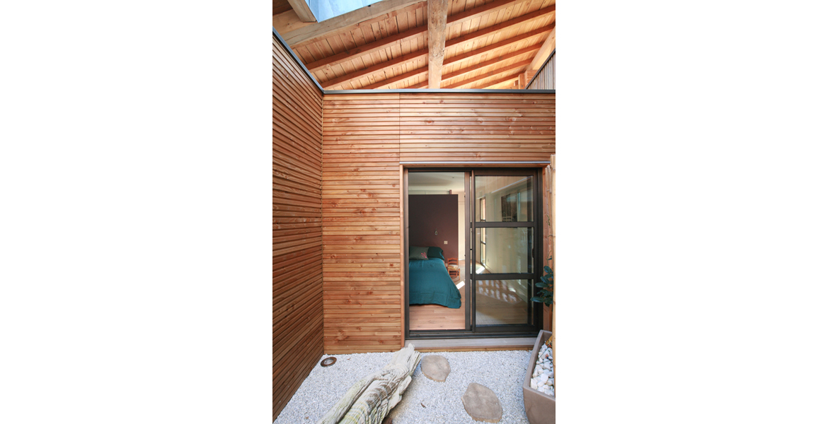 Construction d'une maison en ossature bois sous une ancienne grange "Lauraguaise".