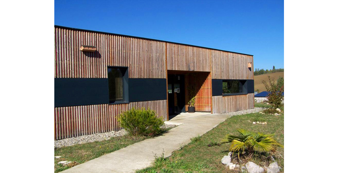 Construction d'un bâtiment de bureau en ossature bois.